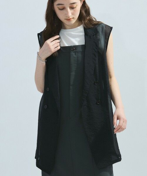 ketty / ケティ テーラードジャケット | シャンブレーシアーノースリジャケット≪手洗い可能≫ | 詳細6