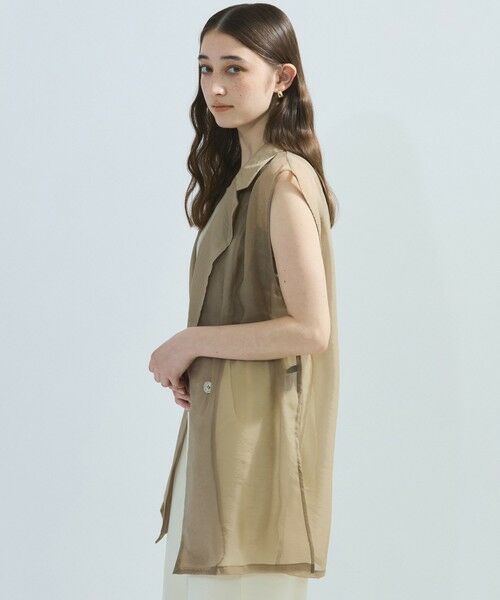 ketty / ケティ テーラードジャケット | シャンブレーシアーノースリジャケット≪手洗い可能≫ | 詳細10