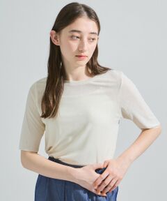 ketty / ケティ チュールドッキングシシュウTシャツ≪手洗い可能≫ ketty｜チュールドッキングシシュウTシャツ≪手洗い可能