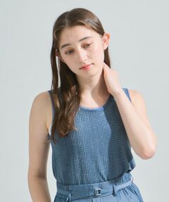 ketty / ケティ カットソー | ミニドビーベロアタンクトップ≪手洗い可能≫