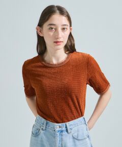 ketty / ケティ カットソー | ミニドビーベロアTシャツ≪手洗い可能≫