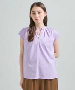 チュールドッキングシシュウTシャツ≪手洗い可能≫ （カットソー