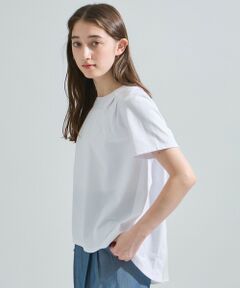 チュールドッキングシシュウTシャツ≪手洗い可能≫ （カットソー