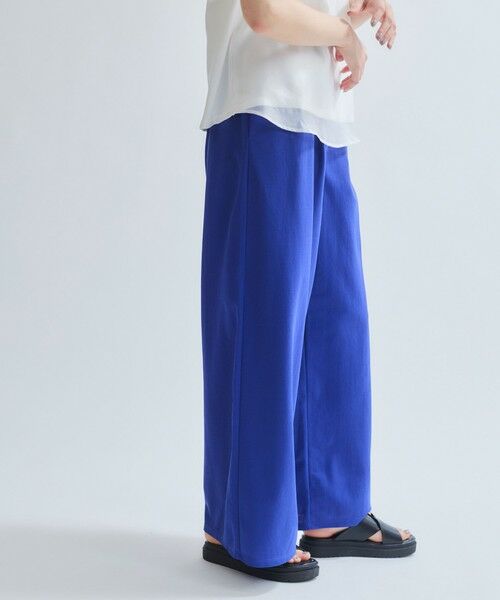 ketty/ケティ エステルカノコワイドパンツ≪セットアップ対応/洗濯機で洗える≫ ブルー M ketty/ケティ エステルカノコワイドパンツ≪セットアップ対応/洗濯機で洗える≫ ブルー M