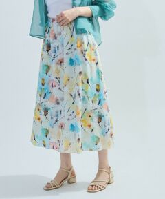 ketty / ケティ ミニ・ひざ丈スカート | ブレンドフラワードロースカート≪手洗い可能≫
