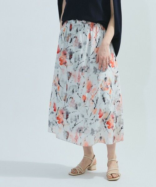 ketty / ケティ ミニ・ひざ丈スカート | ブレンドフラワードロースカート≪手洗い可能≫ | 詳細12