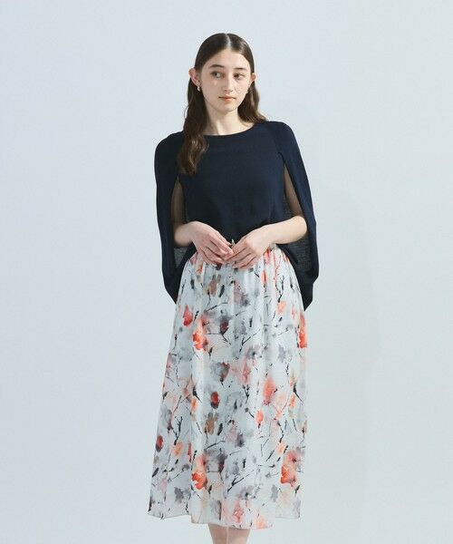 ketty / ケティ ミニ・ひざ丈スカート | ブレンドフラワードロースカート≪手洗い可能≫ | 詳細13