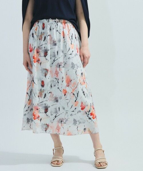 ketty/ケティ ブレンドフラワードロースカート≪手洗い可能≫ オレンジ系その他 M ketty/ケティ ブレンドフラワードロースカート≪手洗い可能≫ オレンジ系その他 M