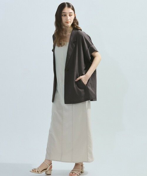 ketty / ケティ ロング・マキシ丈ワンピース | ナイロンストレッチジャンパースカート≪手洗い可能≫ | 詳細4