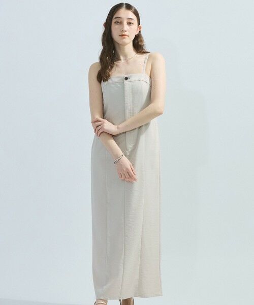 ketty/ケティ ナイロンストレッチジャンパースカート≪手洗い可能≫ ベージュ M ketty/ケティ ナイロンストレッチジャンパースカート≪手洗い可能≫ ベージュ M