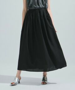 ketty / ケティ ミニ・ひざ丈スカート | リネンライクタックフレアスカート≪セットアップ対応/洗濯機で洗える≫