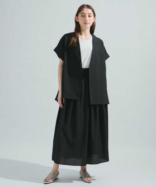 ketty / ケティ ミニ・ひざ丈スカート | リネンライクタックフレアスカート≪セットアップ対応/洗濯機で洗える≫ | 詳細4