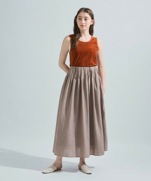 ketty / ケティ ミニ・ひざ丈スカート | リネンライクタックフレアスカート≪セットアップ対応/洗濯機で洗える≫ | 詳細8