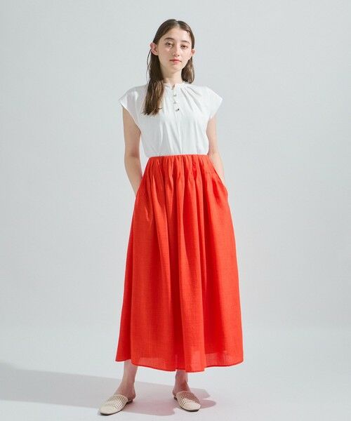 ketty / ケティ ミニ・ひざ丈スカート | リネンライクタックフレアスカート≪セットアップ対応/洗濯機で洗える≫ | 詳細18