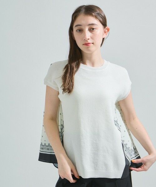 ketty / ケティ ニット・セーター | 【LHELBIE】スカーフドッキングニットトップス≪洗濯機で洗える≫ | 詳細1