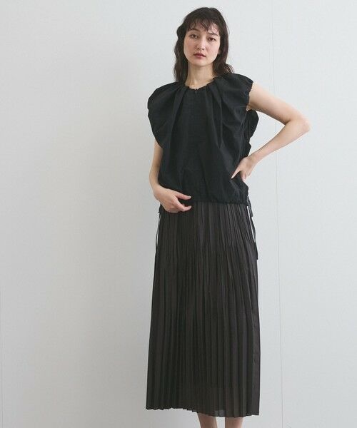 ketty/ケティ ナイロンギャザートップス≪手洗い可能≫ ブラック M ketty/ケティ ナイロンギャザートップス≪手洗い可能≫ ブラック M