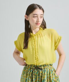 ketty / ケティ シャツ・ブラウス | シフォン楊柳フリルブラウス≪手洗い可能≫