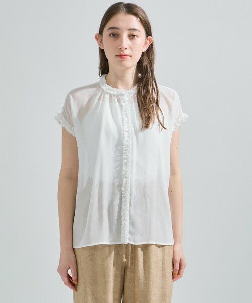 ketty / ケティ シャツ・ブラウス | シフォン楊柳フリルブラウス≪手洗い可能≫ | 詳細1