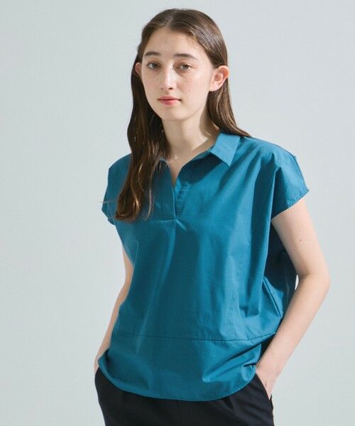 ketty/ケティ スキッパーコクーンブラウス≪洗濯機で洗える≫ ブルー M ketty/ケティ スキッパーコクーンブラウス≪洗濯機で洗える≫ ブルー M
