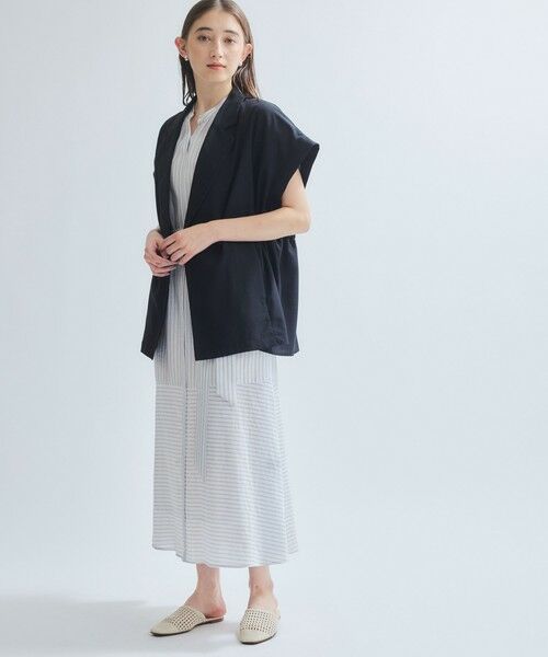 ketty / ケティ ロング・マキシ丈ワンピース | シアードビーストライプワンピース≪洗濯機で洗える≫ | 詳細2