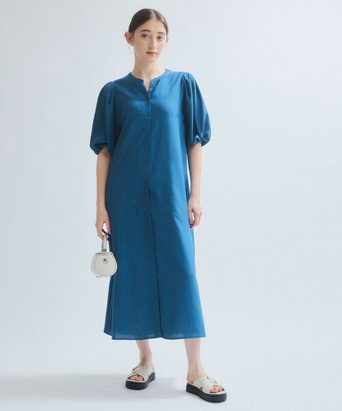 ketty / ケティ ロング・マキシ丈ワンピース | タンブラーブッチャー前開きワンピース≪手洗い可能≫ | 詳細1