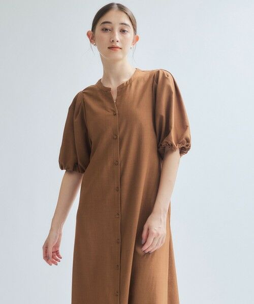 ketty / ケティ ロング・マキシ丈ワンピース | タンブラーブッチャー前開きワンピース≪手洗い可能≫ | 詳細6