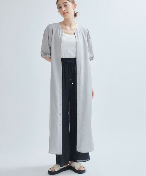 ketty / ケティ ロング・マキシ丈ワンピース | タンブラーブッチャー前開きワンピース≪手洗い可能≫ | 詳細13