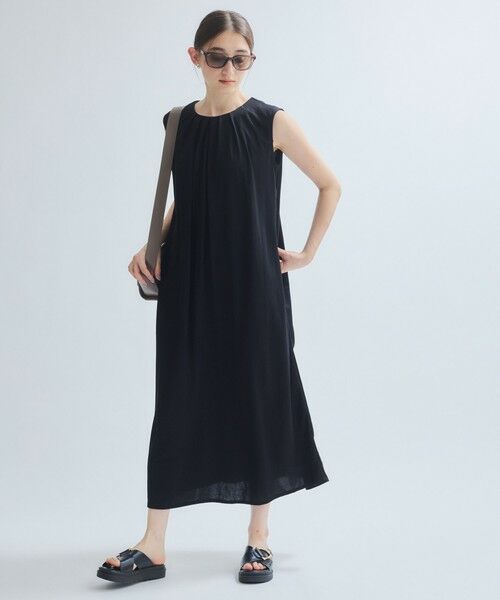 ketty / ケティ ロング・マキシ丈ワンピース | 【接触冷感】リネンライクワンピース≪手洗い可能≫ | 詳細1