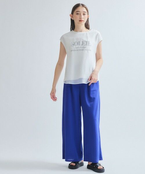 ketty / ケティ カットソー | チュールドッキングシシュウTシャツ≪手洗い可能≫ | 詳細1