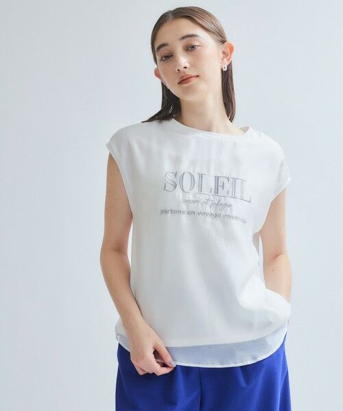 ketty / ケティ カットソー | チュールドッキングシシュウTシャツ≪手洗い可能≫ | 詳細2