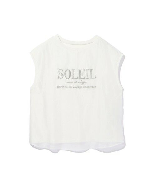 ketty / ケティ カットソー | チュールドッキングシシュウTシャツ≪手洗い可能≫ | 詳細3