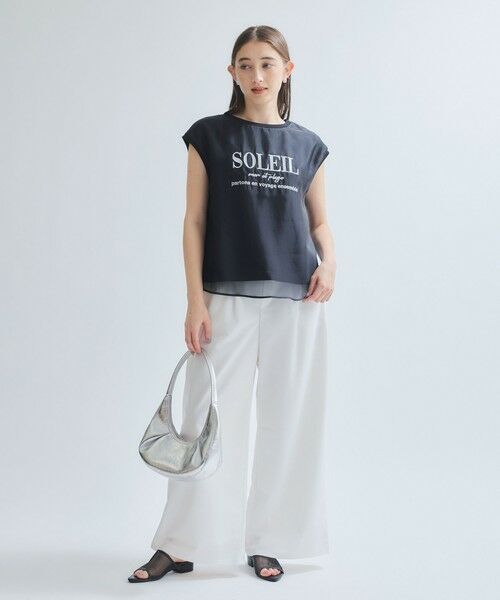 ketty / ケティ カットソー | チュールドッキングシシュウTシャツ≪手洗い可能≫ | 詳細6