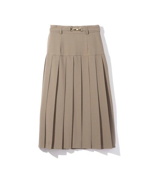 ketty / ケティ ミニ・ひざ丈スカート | リネンライクベルト付プリーツスカート≪手洗い可能≫ | 詳細4