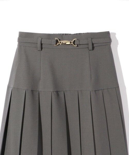 ketty / ケティ ミニ・ひざ丈スカート | リネンライクベルト付プリーツスカート≪手洗い可能≫ | 詳細15