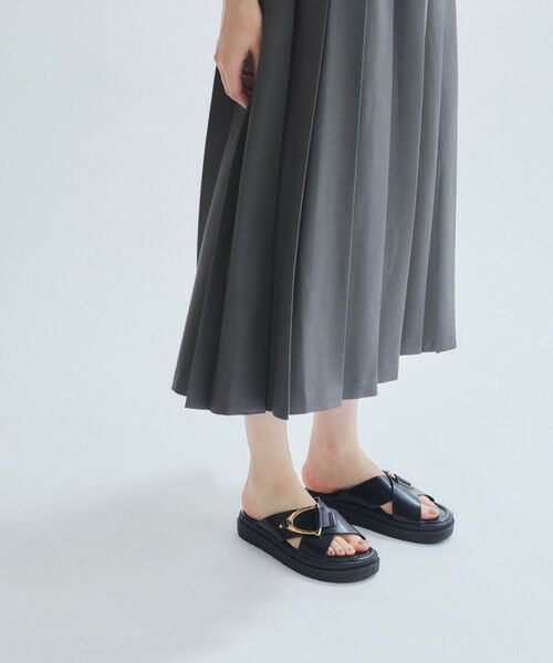 ketty / ケティ ミニ・ひざ丈スカート | リネンライクベルト付プリーツスカート≪手洗い可能≫ | 詳細10