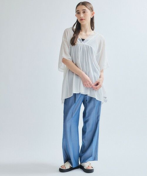 ketty / ケティ シャツ・ブラウス | 強撚気流染めレースブラウス≪手洗い可能≫ | 詳細3