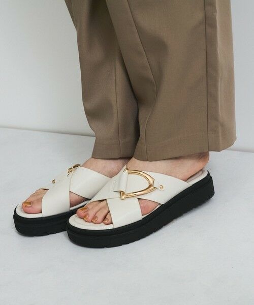 ketty / ケティ フラットシューズ | 【LENA】メタルバックルサンダル(オフホワイト)