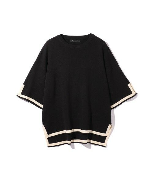 ketty / ケティ ロング・マキシ丈ワンピース | バイカラーヘムニットセットアップ≪手洗い可能≫ | 詳細6