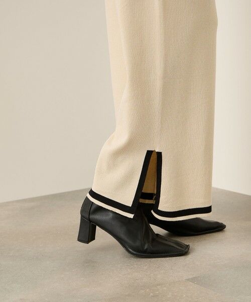 ketty / ケティ ロング・マキシ丈ワンピース | バイカラーヘムニットセットアップ≪手洗い可能≫ | 詳細14