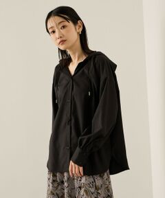 ketty / ケティ シャツ・ブラウス | マイクロサキソニーシャツパーカー≪手洗い可能≫