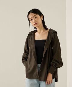 ketty / ケティ シャツ・ブラウス | マイクロサキソニーシャツパーカー≪手洗い可能≫