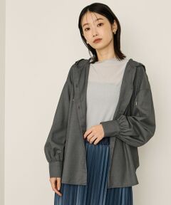 ketty / ケティ シャツ・ブラウス | マイクロサキソニーシャツパーカー≪手洗い可能≫