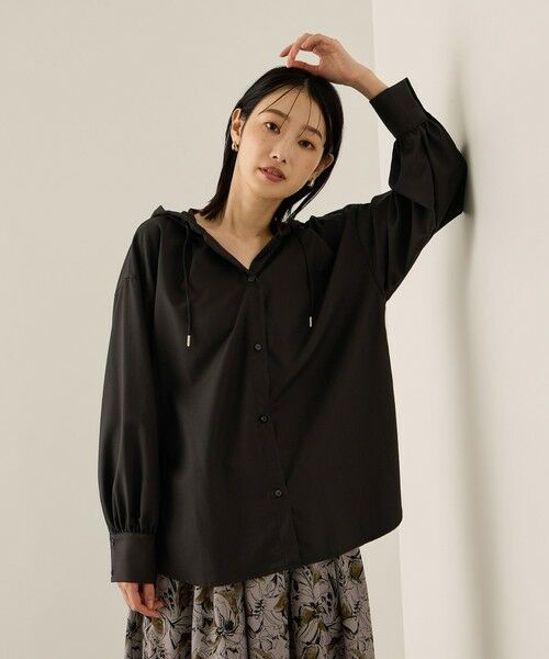 ketty / ケティ シャツ・ブラウス | マイクロサキソニーシャツパーカー≪手洗い可能≫ | 詳細1