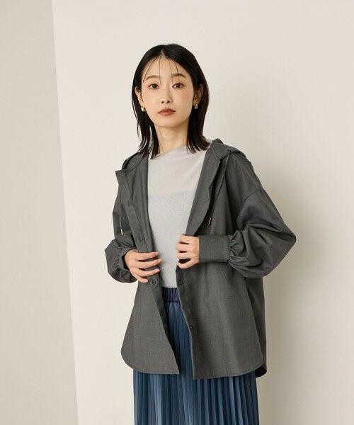 ketty / ケティ シャツ・ブラウス | マイクロサキソニーシャツパーカー≪手洗い可能≫ | 詳細11