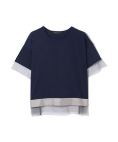 ketty / ケティ カットソー | グログラン*チュールキリカエカットソー≪手洗い可能≫