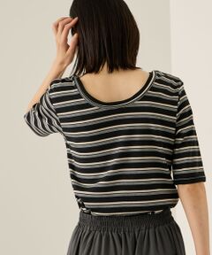 ketty / ケティ カットソー | ランダムリブボーダーハーフスリーブカットソー≪手洗い可能≫