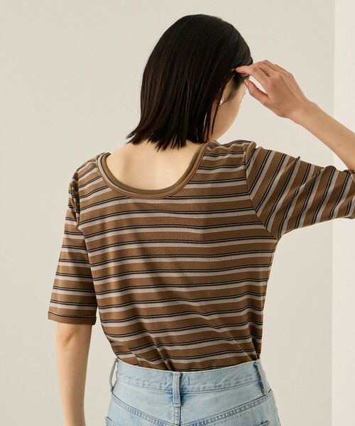 ketty / ケティ カットソー | ランダムリブボーダーハーフスリーブカットソー≪手洗い可能≫ | 詳細7