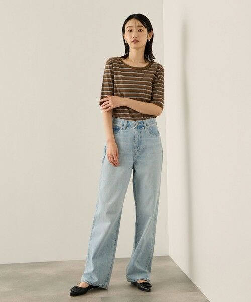 ketty / ケティ カットソー | ランダムリブボーダーハーフスリーブカットソー≪手洗い可能≫ | 詳細8