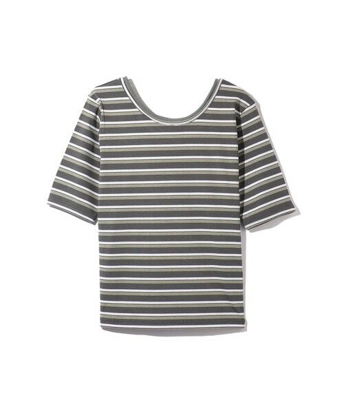 ketty / ケティ カットソー | ランダムリブボーダーハーフスリーブカットソー≪手洗い可能≫ | 詳細15