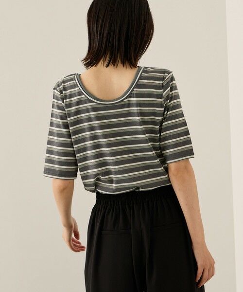 ketty / ケティ カットソー | ランダムリブボーダーハーフスリーブカットソー≪手洗い可能≫ | 詳細13